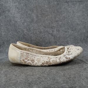 Zigi Soho Shoes Womens 10 Ballet Flats Slip On Round Toe Lace Rhinestone Casual